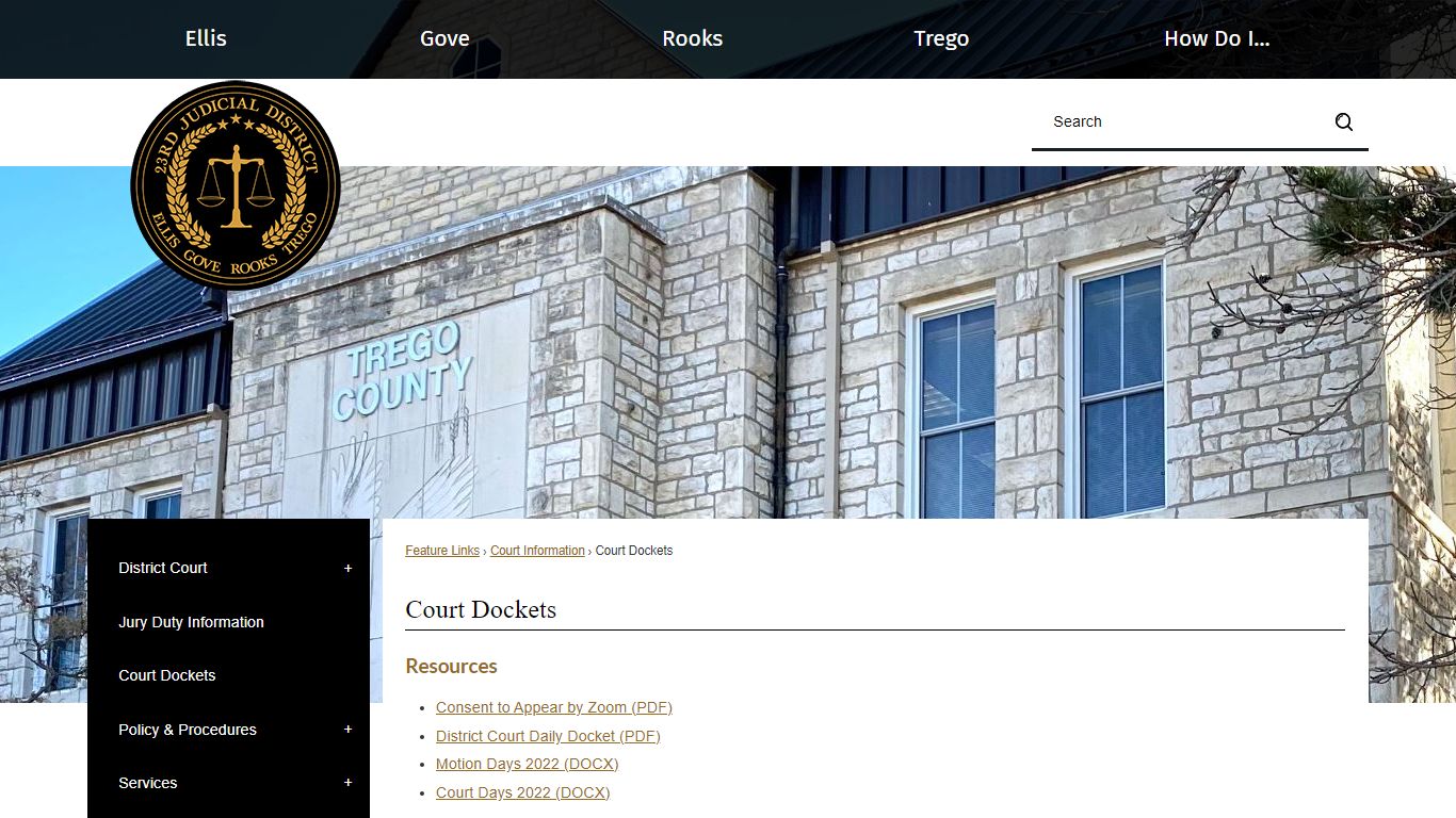 Court Dockets | 23rd Judicial District, KS